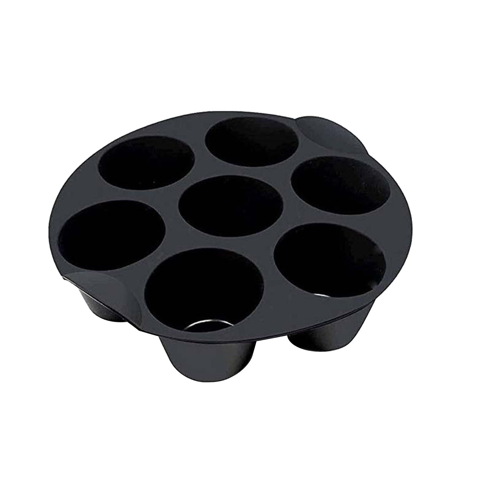 Food Tray Baking Silicone Moulds Fryer Home Round Tray Silicone Baking Air Fryer Mould (black, 18x18x5cm)