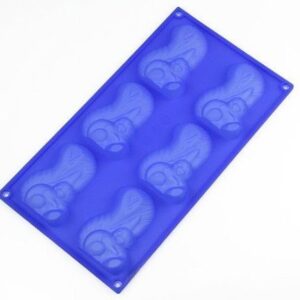 Allforhome 6 Cavities Squirrel Silicone Cake Pans Muffin Cups Handmade Soap Molds Biscuit Chocolate Cake Baking Molds