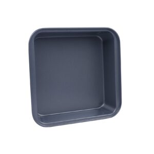 donoucls nonstick square cake pans bakeware, 9-inch heavy duty carbon steel premium baking pan, gray