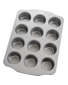 mrs. anderson's baking 12-cup muffin pan, carbon steel with non-stick coating, pfoa free, 14-inches x 10.5-inches
