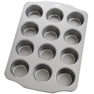 Mrs. Anderson's Baking 12-Cup Muffin Pan, Carbon Steel with Non-Stick Coating, PFOA Free, 14-Inches x 10.5-Inches