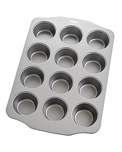 Mrs. Anderson's Baking 12-Cup Muffin Pan, Carbon Steel with Non-Stick Coating, PFOA Free, 14-Inches x 10.5-Inches
