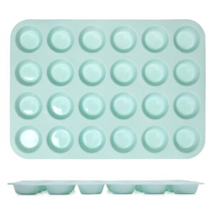 Muffin & Cupcake Silicone Baking Molds 24 Cup & Regular 12 Cup Dishwasher Microwave and Freezer Safe