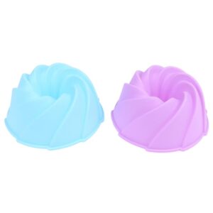 Muffin Cake Mold Round Shape Cupcake Cup Heat Resistant Nonstick Silicone muffin cup Mold Reusable Baking Tool Random