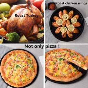 ODDIER 14inch Nonstick Pizza Pan，Carbon Steel Baking Oven Pizza Tray Pie Pans