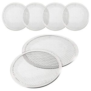 4 pieces 10 inch seamless round pizza screen aluminum mesh pizza screen pizza mesh baking tray for home kitchen restaurant supplies