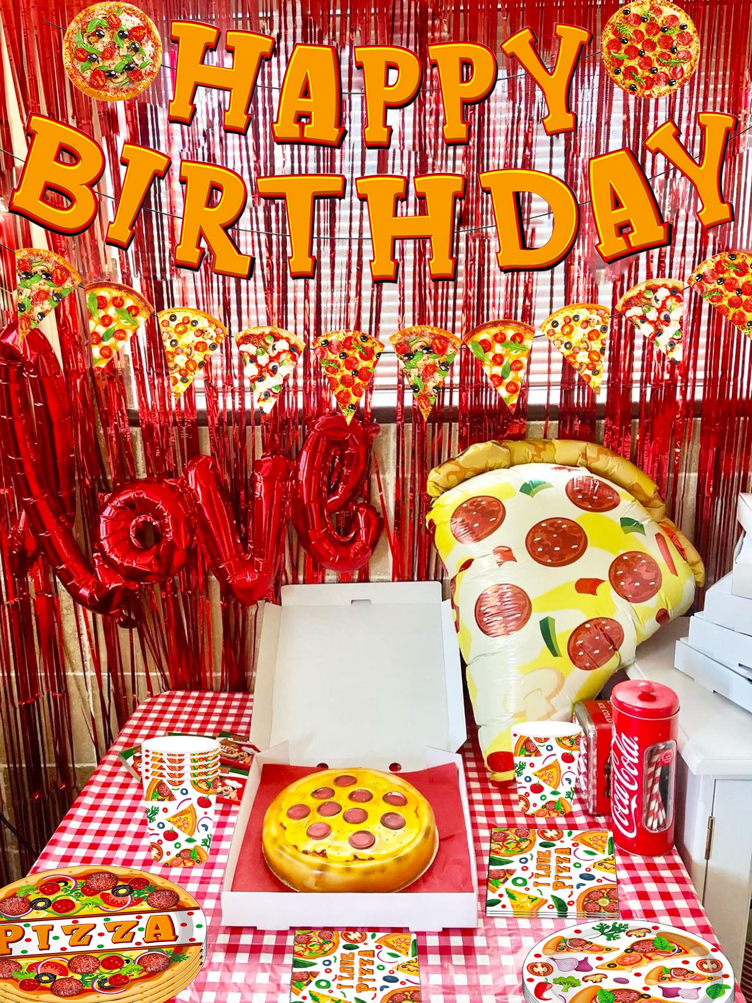 Roaring Good Time 12 PCS Pizza Party Favor Boxes Pizza Goodie Gift Treat Bags Pizza Themed Birthday Party Supplies Pizza Party Decoration Pizza Party Favor Bags