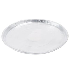25-pack, 11-inch round flat aluminum foil pan for pizza, large cookie, or pancakes 11" x 11" x .27" (lightweight-used for keeping shape)