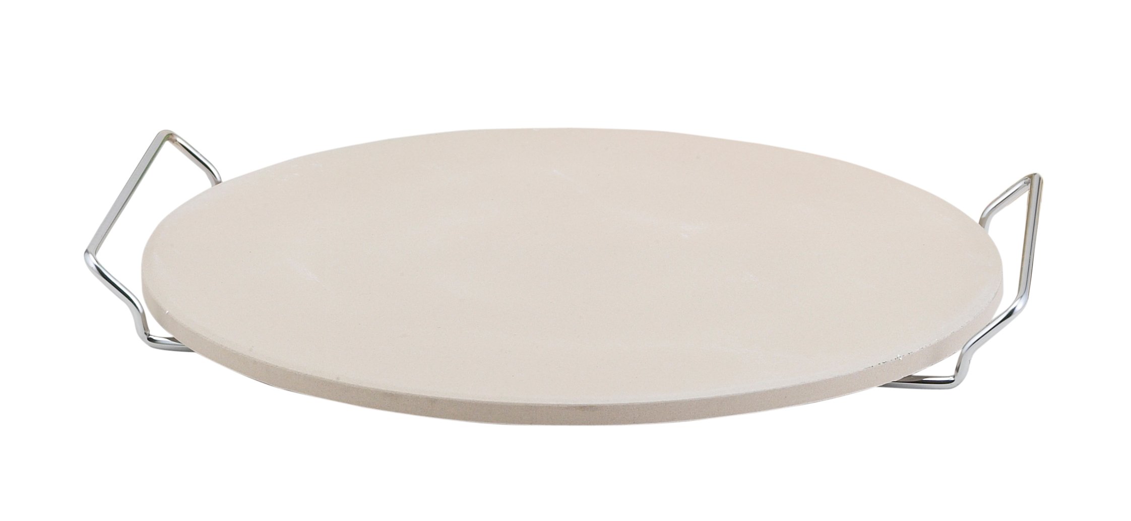 Fantes Pizza Baking Stone with Serving Rack, Natural Ceramic Stoneware, The Italian Market Original since 1906