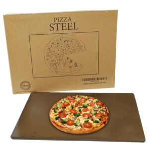 premium pizza stone for oven | small but expandable by purchasing two or more | perfect crispy crusts | durable pizza steel stone | deluxe pizza stone offering easier cleaning, handling and storage