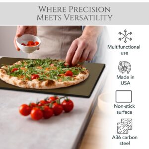 Premium Pizza Stone for Oven | Small But Expandable By Purchasing Two or More | Perfect Crispy Crusts | Durable Pizza Steel Stone | Deluxe Pizza Stone Offering Easier Cleaning, Handling and Storage
