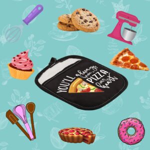 Pizza Lover Gift Pizza Themed Oven Pads Pot Holder with Pocket You’ll Always Have A Pizza My Heart for Friends (Pizza My Heart)