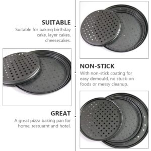 DOITOOL 1PCS Round Pizza Pan Nonstick 11 Inch Pizza Pan with Holes,Pizza Baking Pan for Oven Baking Supplies (Black,28x28x1cm)