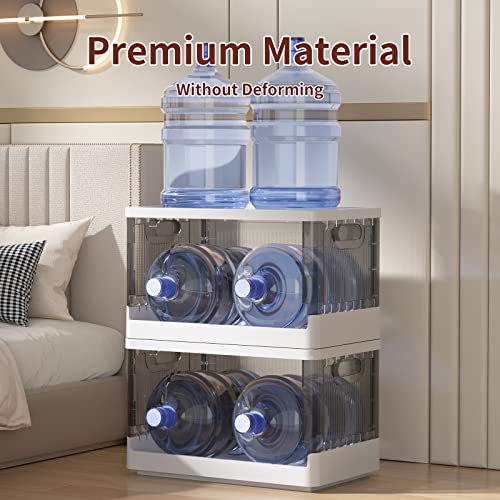 Storage Cabinet - Room Organizer, Plastic Shelves Organizer, Storage Bins with Lids, Collapsible Outdoor Storage Box, 19 Gal Office Organization, Stackable Bookshelf, 4 Pack Cube Storage Organizer