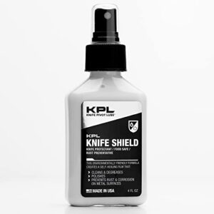kpl knife shield - corrosion preventive knife cleaner food safe protectant for preventing rust and degreaser oil polisher skin-friendly water based cleanser, 4 fl oz