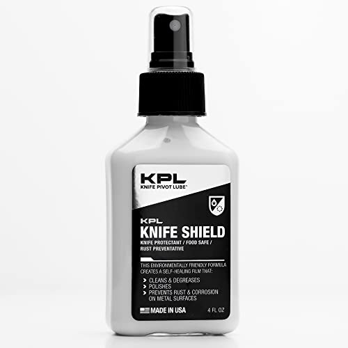 KPL KNIFE SHIELD - Corrosion Preventive Knife Cleaner Food Safe Protectant for Preventing Rust and Degreaser Oil Polisher skin-friendly Water Based Cleanser, 4 FL OZ