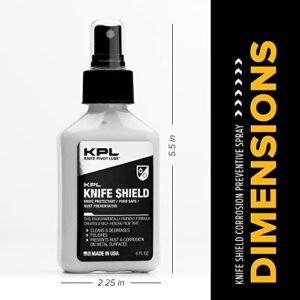 KPL KNIFE SHIELD - Corrosion Preventive Knife Cleaner Food Safe Protectant for Preventing Rust and Degreaser Oil Polisher skin-friendly Water Based Cleanser, 4 FL OZ