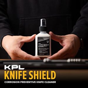 KPL KNIFE SHIELD - Corrosion Preventive Knife Cleaner Food Safe Protectant for Preventing Rust and Degreaser Oil Polisher skin-friendly Water Based Cleanser, 4 FL OZ