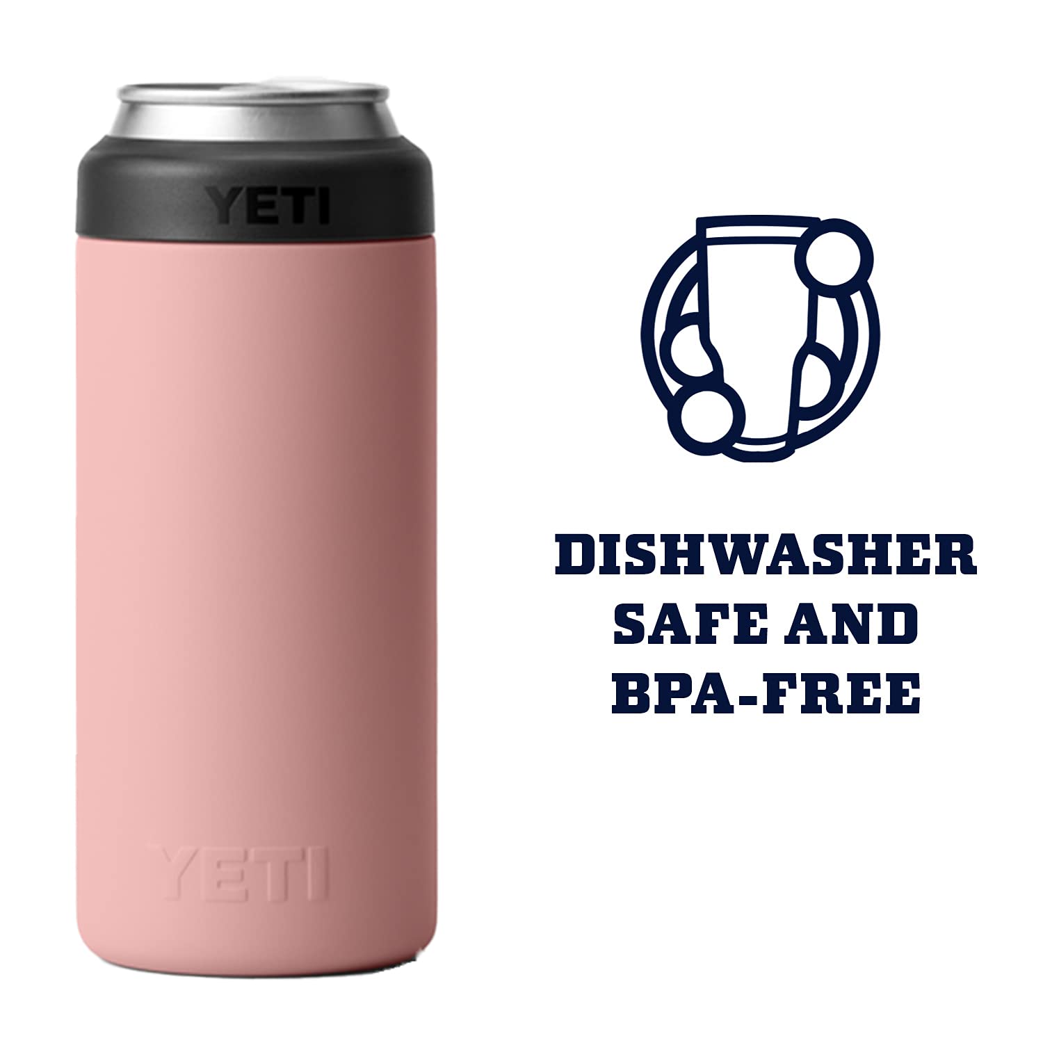 YETI Rambler 12 oz. Colster Slim Can Insulator for the Slim Hard Seltzer Cans, Sandstone Pink