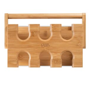 CairnCaddy Bamboo Whiskey Glass Holder - Carrier and Drying Rack for Whisky Tasting Glassware