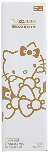 Zojirushi SM-TA48KTWA Stainless Steel Vacuum Insulated Mug, 16-Ounce, Hello Kitty White