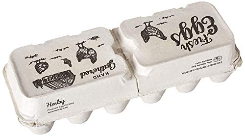 Half Dozen Empty Egg Cartons- 15 Full Dozen Can Split to 30 Half Dozen Size Cartons- Securely Holds 6 or 12 Extra Large Eggs