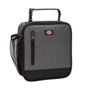 dickies basic insulated lunch bag for work, thermal reusable office lunch box for men, women (dark charcoal)