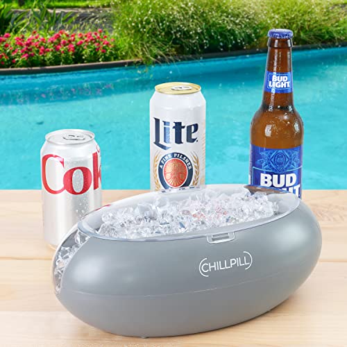 CHILLPILL Instant Beverage Chiller - Universal Can and Bottle Mini Cooler For Drinks - Rapid Chiller for Beer and Soda Lovers - Portable Can Chiller - Personal Small Cooler Accessories