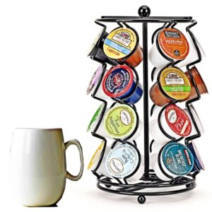 K-Cup Coffee Pod Storage Spinning Carousel Holder - 24 ct, Black