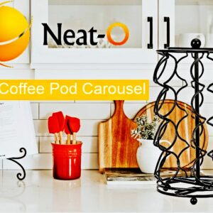 K-Cup Coffee Pod Storage Spinning Carousel Holder - 24 ct, Black