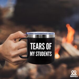 Tears Of My Students Teacher Gifts From Students Funny Professor Graduation Teacher Appreciation Day 304 Stainless Steel Vacuum Insulated Camping Travel Thermal Mug Coffee Cup 14oz With Handle Lid