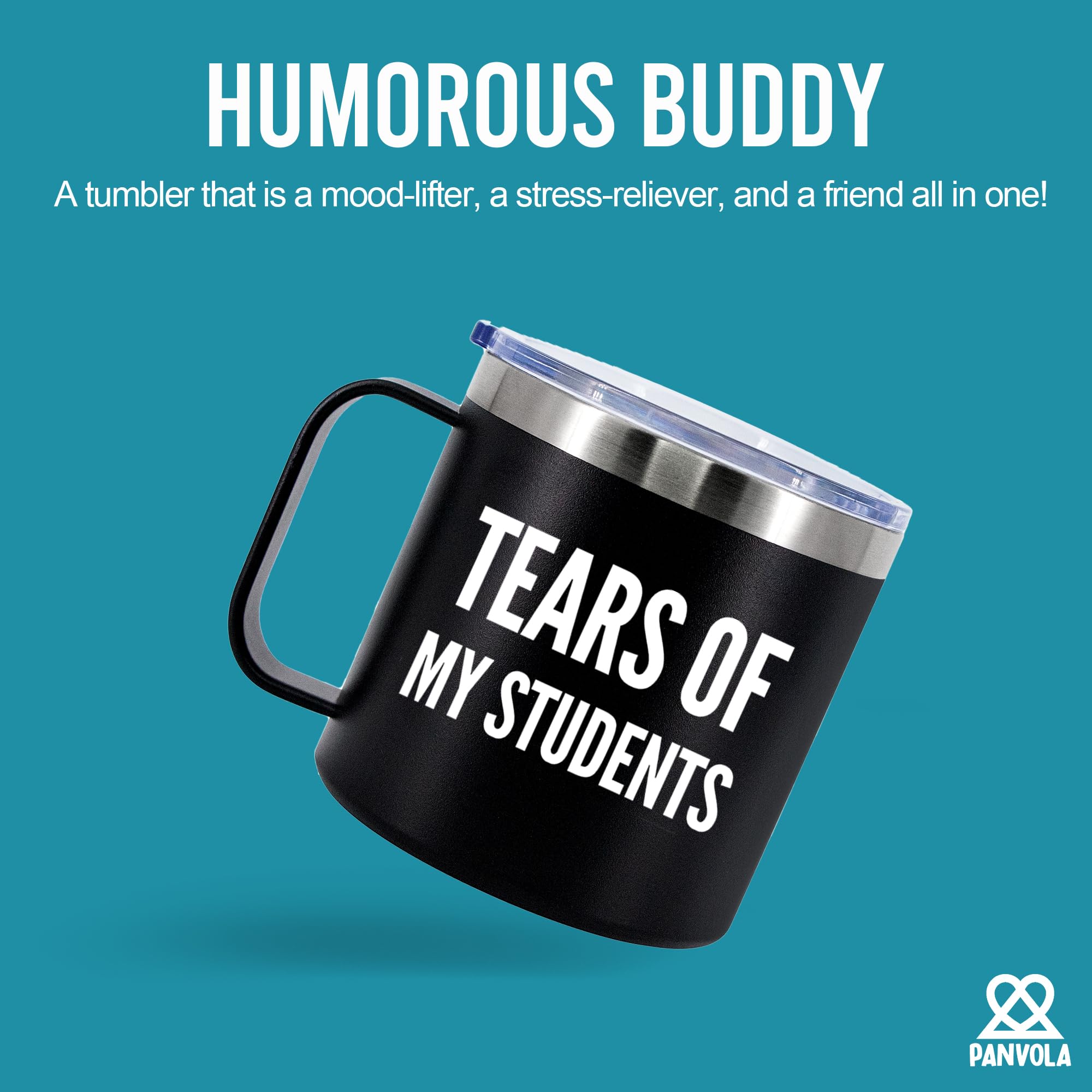 Tears Of My Students Teacher Gifts From Students Funny Professor Graduation Teacher Appreciation Day 304 Stainless Steel Vacuum Insulated Camping Travel Thermal Mug Coffee Cup 14oz With Handle Lid