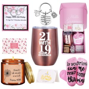 40th birthday gifts women, fabulous funny happy birthday gift for best friends, mom, sister, wife, aunt turning 40 years old, 40th bday gifts women