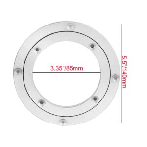 Aluminium Alloy Turntable Bearing, Heavy Duty Swivel Turntable Lazy Susan Rotating Bearing Turntable Round Dining Table Smooth Swivel Plate Hardware, 6"