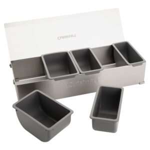 Cuisinart CPS-617A CPS-617 Condiment & Topping Station, Food Containers with Translucent Lid, 18-Piece
