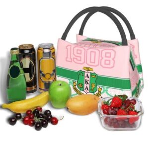 bfuxzmi Sorority Gifts For Women Reusable Lunch Tote Insulated Cooler Bag Lunch Box Handbag Lunch Bag For Women,Pink