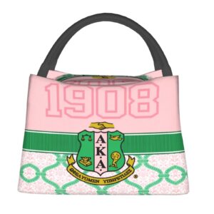 bfuxzmi Sorority Gifts For Women Reusable Lunch Tote Insulated Cooler Bag Lunch Box Handbag Lunch Bag For Women,Pink