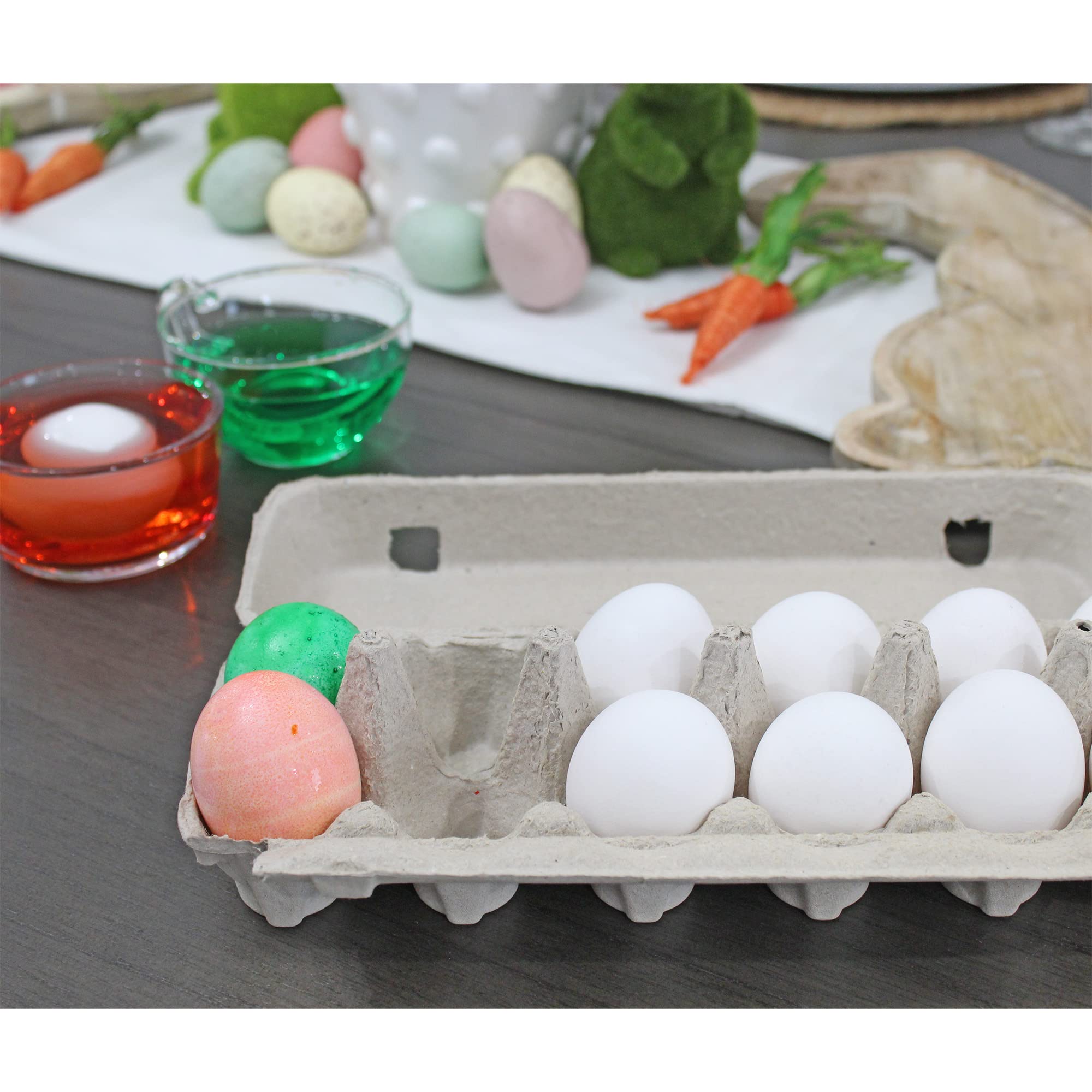 Cornucopia Cardboard Egg Cartons (12-Pack); Each for One Dozen, Eco-friendly Recycled Material Biodegradable 12-count Egg Cartons w/Labels