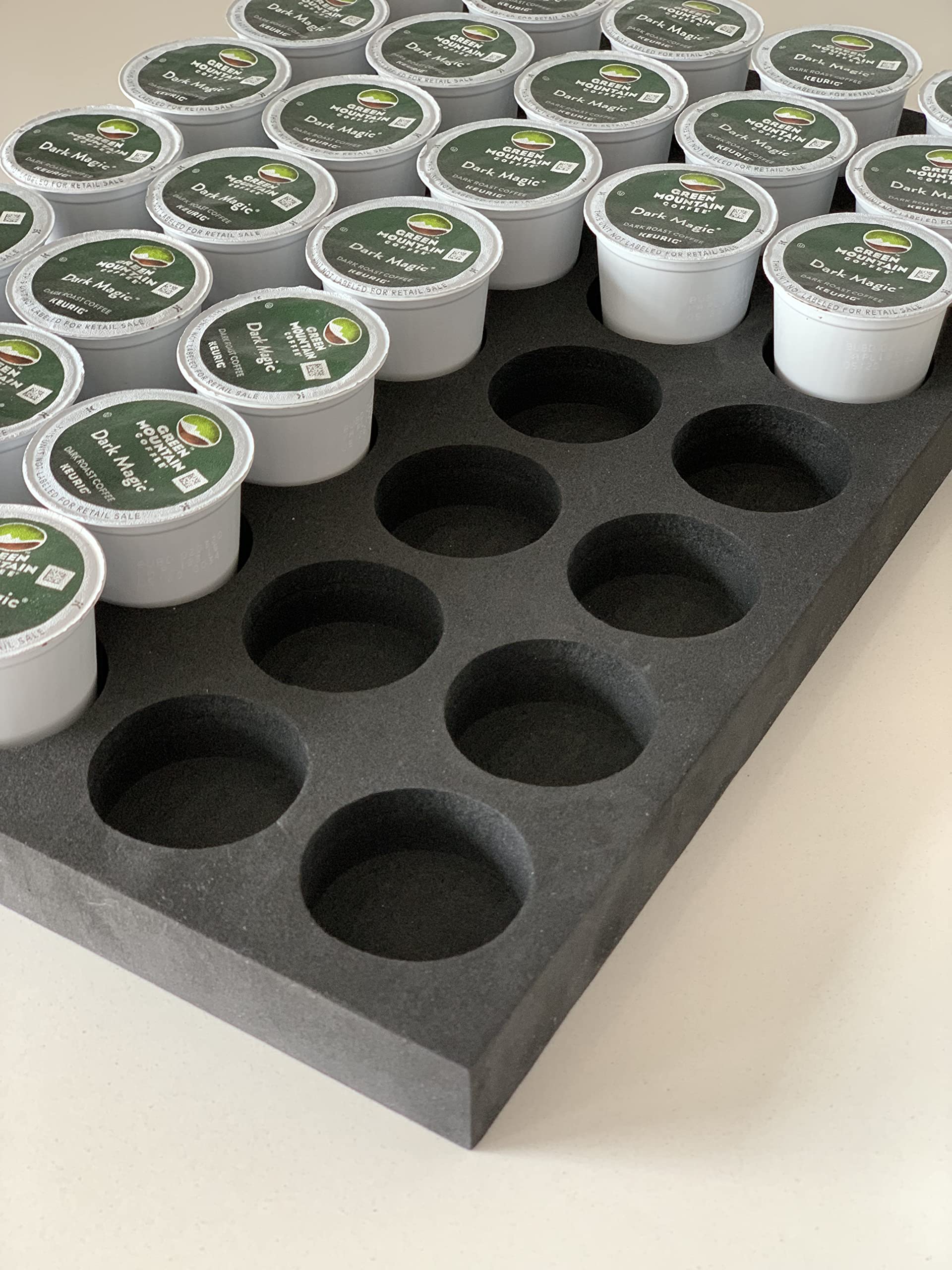 Coffee Pod Storage Tray, Organizer Compatible with Keurig K Cup For Drawer or Countertop 35 Pod Capacity