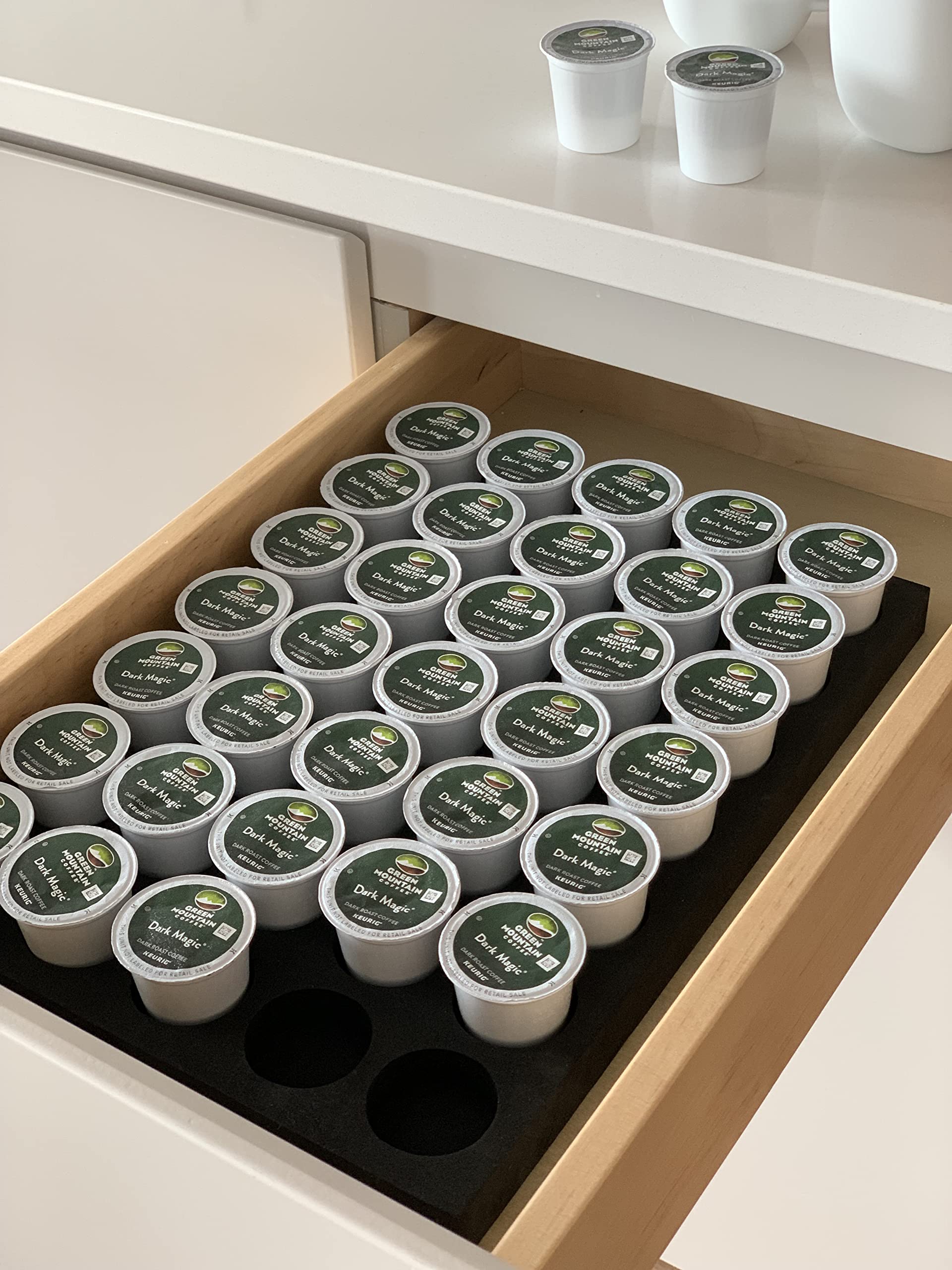 Coffee Pod Storage Tray, Organizer Compatible with Keurig K Cup For Drawer or Countertop 35 Pod Capacity