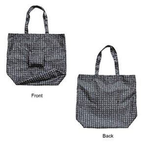 Best Reusable Grocery Bags Set of 3, Premium Tote Foldable Shopping Bags fits Pocket, Recyclable, Durable and Washable
