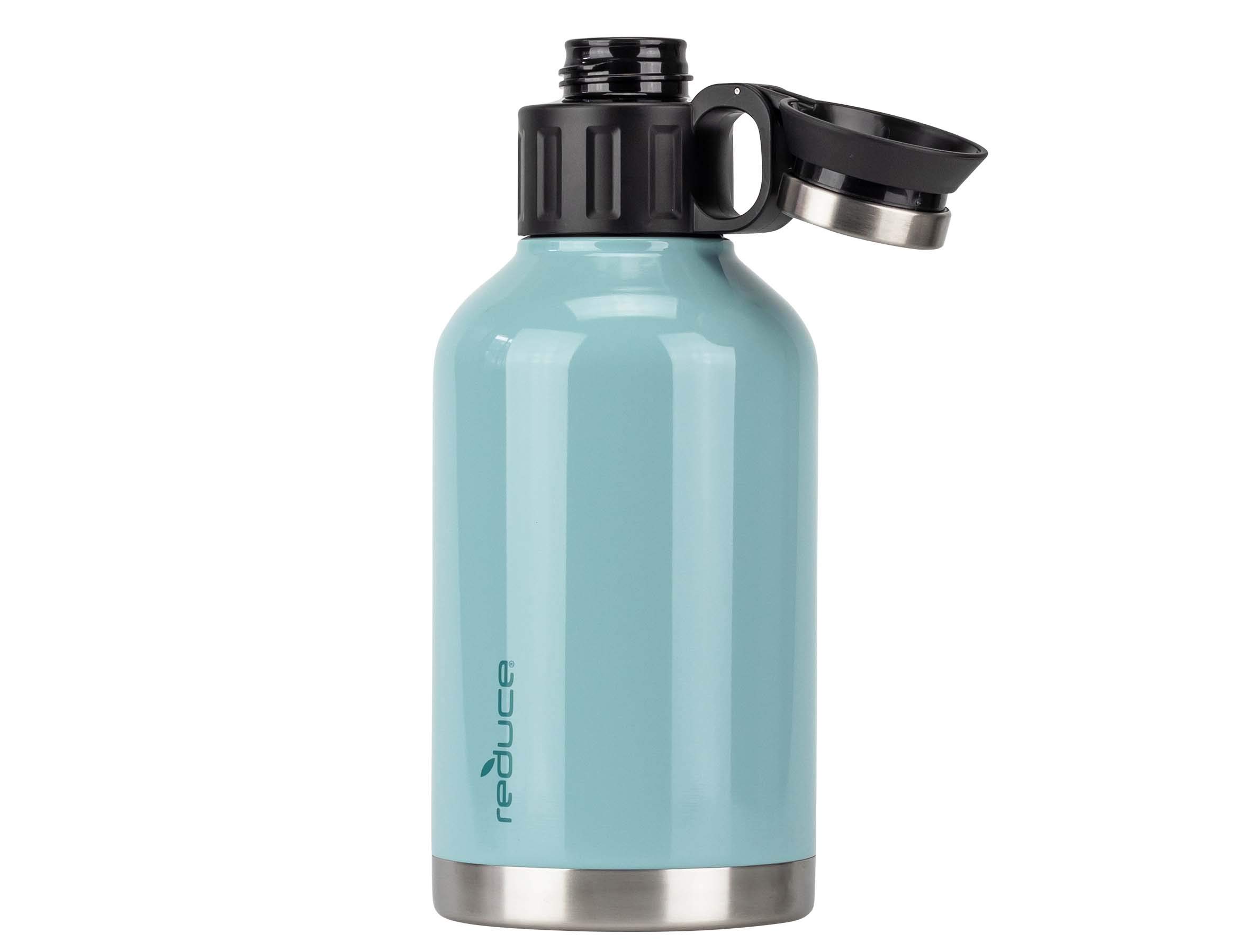 Reduce Insulated Growler, 64 oz - Up to 60 Hours Cold - Vacuum Insulated, Large Capacity for Any Adventure - Dual Opening Leak-Proof Lid, Doubles as a Cup - Eucalyptus, Opaque Gloss