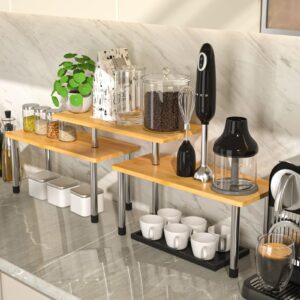 JayRex Kitchen Countertop Organizer Counter Shelf 2 Tier Separable Corner Shelf for Kitchen and Bathroom