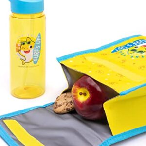 Baby Shark Backpack Set Toddlers Nursery Bag 4 Piece Lunch Box Water Bottle Pencil Case