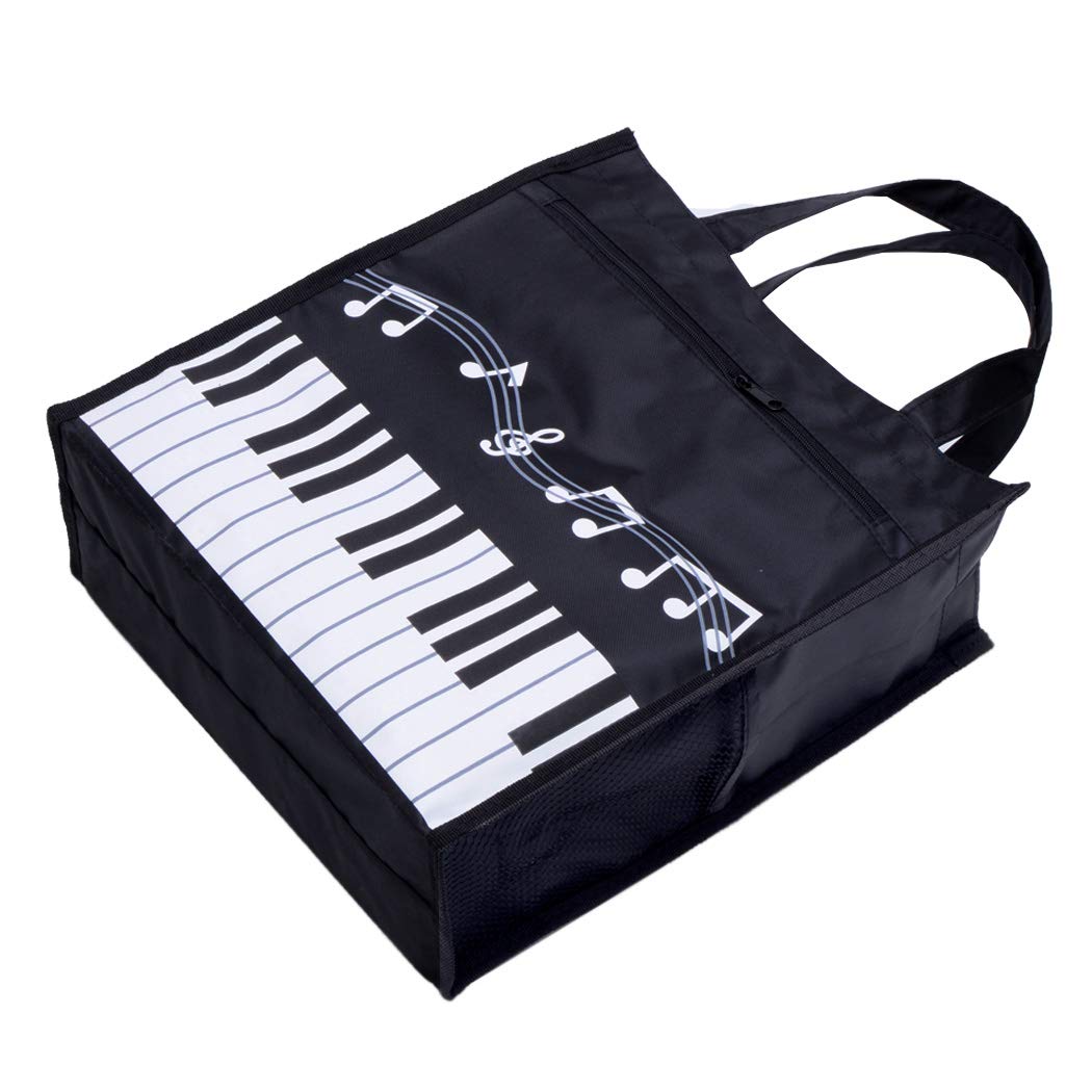 COCOMK Piano Keys Handbag Reusable Grocery Bag Shoulder Shopping Bag Tote Bag for Music Teacher Girls Gift Bag X-Large