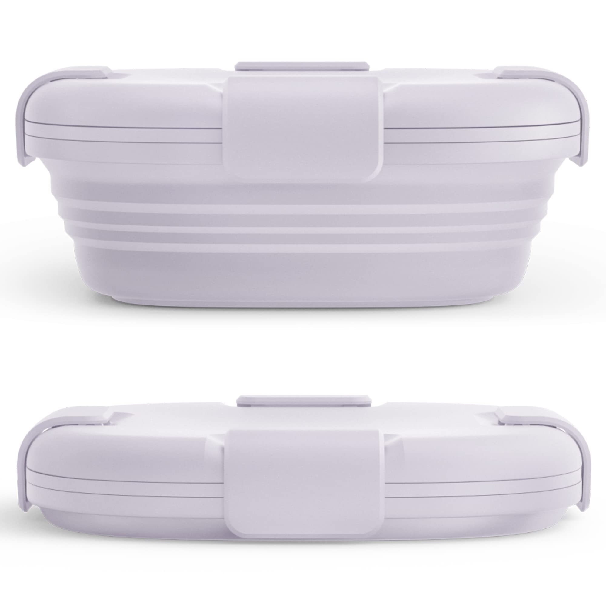 STOJO Collapsible Sandwich Box – Lilac Purple, 24oz - Reusable Food Storage Container - To-Go Travel Silicone Bowl for Hot and Cold Food - for Meal Prep, Lunch, Camping and Hiking - Dishwasher Safe