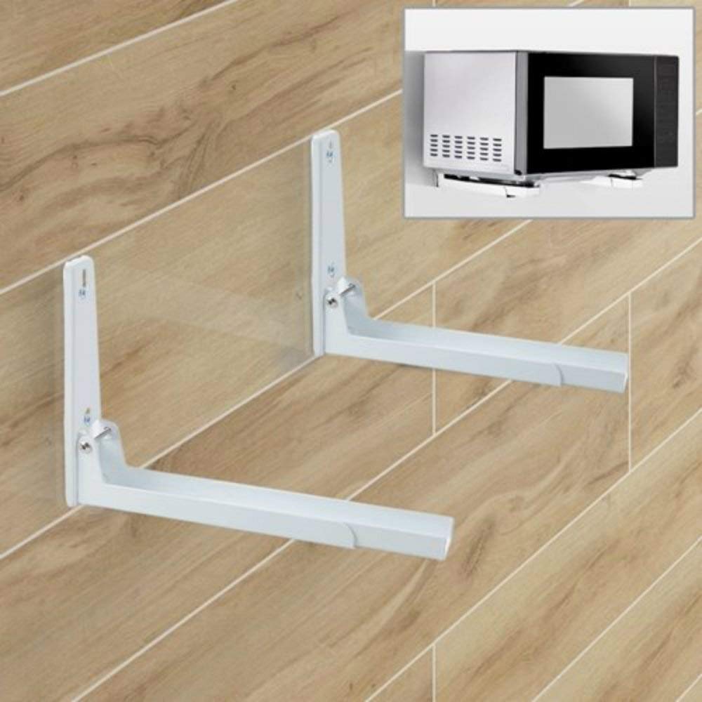 eoocvt Foldable Stretch Shelf Rack Wall Mount Kitchen Microwave Oven Stand Bracket