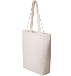 kelz kidz heavy duty large canvas tote bags (6 pack) with bottom gusset for crafts, shopping, groceries, and more! (15x14x4 inches) (6 pack, natural)