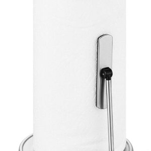 Tension Arm Paper Towel Holder, Hystun Single Tear Paper Towel Holder Countertop Standing Paper Towel Holder Easy to Tear Paper Stainless Steel Paper Towel Holder for Kitchen & Dining Room Table