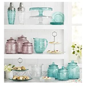 The Pioneer Woman Cassie Glass Canister 3 PC Set, Teal